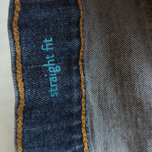 Thereabouts Adjustable Waist Straight Leg Denim Jeans 18 Blue Pockets Whiskering - Picture 4 of 16